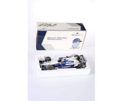 A WILLIAMS F1 BMW FW23 RALF SCHUMACHER MINICHAMPS 1:18 SCALE MODEL, boxed.