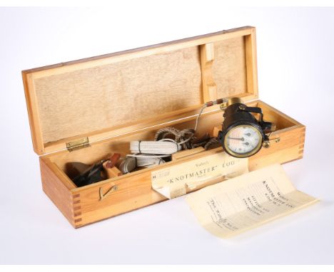 A WALKER'S "KNOTMASTER" LOG MARK II, Model KDO, in wooden case with instructions. Case 51.5cm