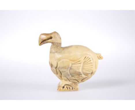 A CARVED SOAPSTONE MODEL OF A DODO, POSSIBLY CHINESE. Height 7.5cm