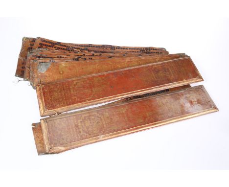 A BURMESE KAMMAVACA PALI MANUSCRIPT, MANDALAY PERIOD, LATE 19TH CENTURY,&nbsp;complete with 16 numbered leaves, some illustra