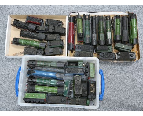 SIXTEEN UNBOXED OO GAUGE ELECTRIC LOCOMOTIVES AND TENDERS, mainly Hornby, also Fleischmann and Triang, some extra tenders.