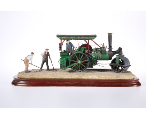 A BORDER FINE ARTS MODEL, "BETSY" (STEAM ENGINE),&nbsp;by Ray Ayres, limited edition 338/1750, on wood base. Overall 40cm lon