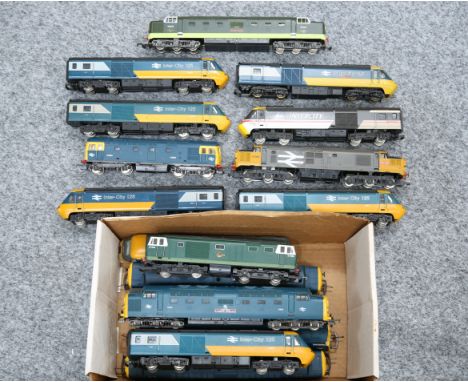 SEVENTEEN UNBOXED OO GAUGE DIESEL LOCOMOTIVES, makers include Hornby and Lima. (17)