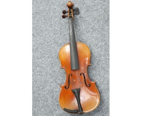 AN ALFRED MORITZ (EXCELSIOR) FULL SIZE VIOLIN, with two-piece 14-inch back, paper label inscribed Copy of Antonius Stradivari