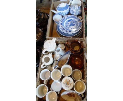 A quantity of 19th century and later ceramics to include; Spode, Minton, Poole, together with a small number of Royal commemo