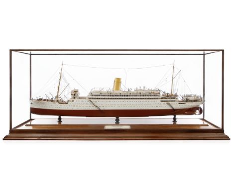 SOLD TO BENEFIT CANCER RESEARCH U.K. (SKYE BRANCH)A FINE BOARDROOM MODEL FOR THE REFITTED ROYAL MAIL LINES CRUISE LINER S.S. 