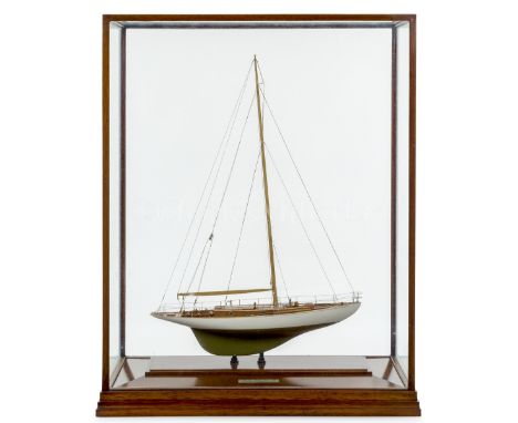 A 1:32 SCALE BUILDER'S MODEL FOR THE RACING AND CRUISING YACHT MARY BOWER BUILT BY SOLENT SHIPYARD LTD., BURSLEDON BRIDGE, 19