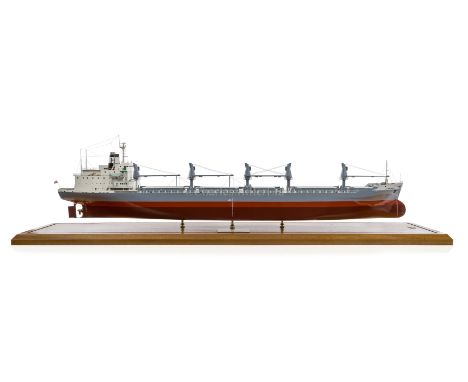 A BOARDROOM MODEL OF THE BULK CARRIER M.V. HARFLEUR BUILT FOR J &amp; C HARRISON LTD BY SCOTSTOUN MARINE 1974modelled by Norm