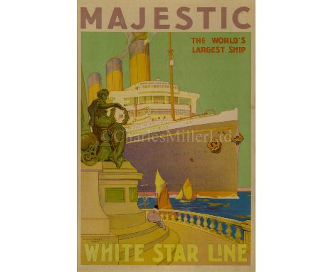 TRAVEL AGENT'S POSTER FOR THE WHITE STAR LINE MAJESTIC, CIRCA 1932after William J. Aylward, published by O. de Rycker, Brusse