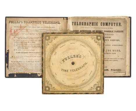 FULLER'S COMPUTING TELEGRAPH, 1868the cloth binding with debossed title FULLER'S COMPUTING TELEGRAPH, inside cover with print