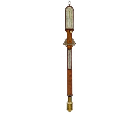 Ø A MARINE BAROMETER BY H. HUGHES, LONDON, CIRCA 1850the ivory scale signed as per title and addressed 59 Fenchurch Street, w