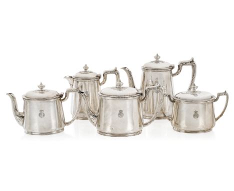A 1ST CLASS TEA AND COFFEE SERVICE FROM THE ROYAL HOLLAND LLOYD LINE BY ELKINGTON &amp; CO., CIRCA 1917comprising large and s