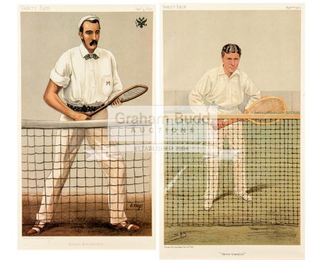 Two Vanity Fair prints of the lawn tennis players Michael Michailovitch and "Laurie" Doherty,published in 1894 and 1904; sold