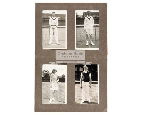 Wimbledon tennis postcard album 1930s,a sample book of 38 numbered postcards which were sold at the Championships, numbered 9