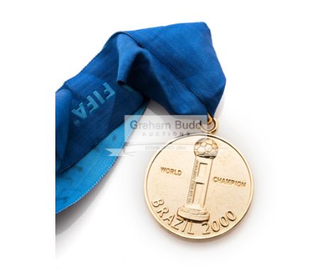 2000 FIFA Club World Cup winner's medal awarded to Edu of Sport Club Corinthians,gilt, inscribed FIFA CLUB WORLD CHAMPIONSHII