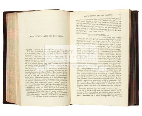 A scarce and early printing of Lieut. Colonel Robert D. Osborn's account of “Lawn Tennis and its Players” August 1881,contain