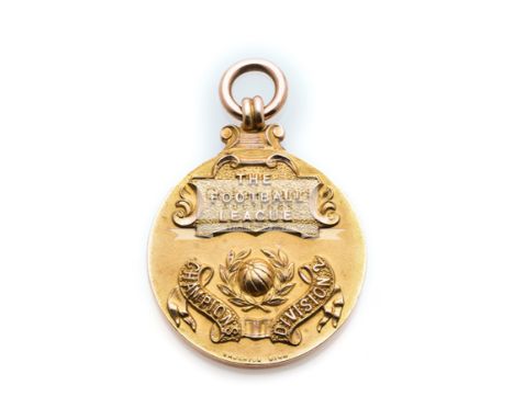 Football League Division Two Championship winner's medal awarded to the Sheffield Wednesday manager Robert Brown in season 19