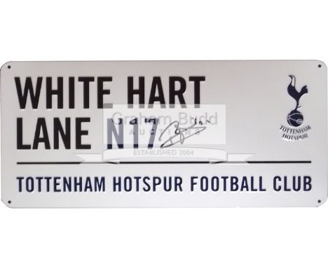 Dele Alli signed Tottenham Hotspur White Hart Lane souvenir street sign,18 by 40cm.; sold with a COA issued by Allstar Signin