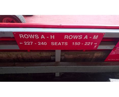 Liverpool Football Club signage from the old Main Stand Paddock,ROWS A - H  ROWS A - M, 227 - 240 SEATS 150 - 221,acrylic wit