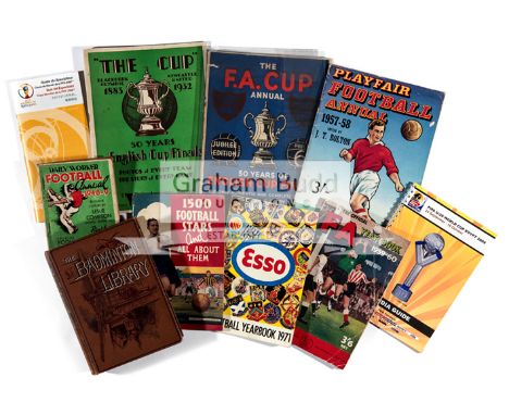 A collection of football publications and yearbooks 1930s to modern times,plus an earlier Badminton Library "Football", the l