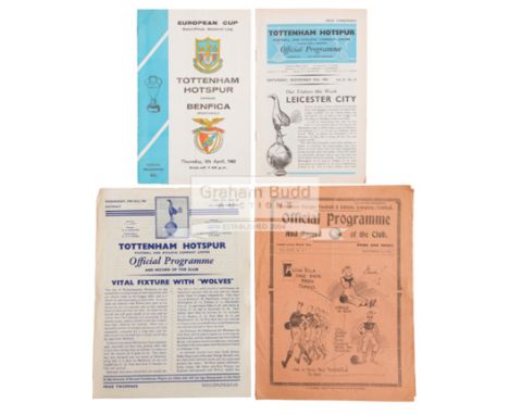 A collection of 32 Tottenham Hotspur home programmes 1930 to 1964,the lot including Football League v Scottish Football Leagu