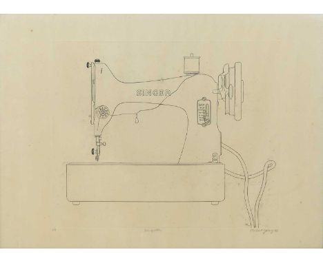 Robert J. Young (Canadian, b.1938) - Sewing Machine (1968), etching, signed and numbered '1/4' in pencil to the margin, visib