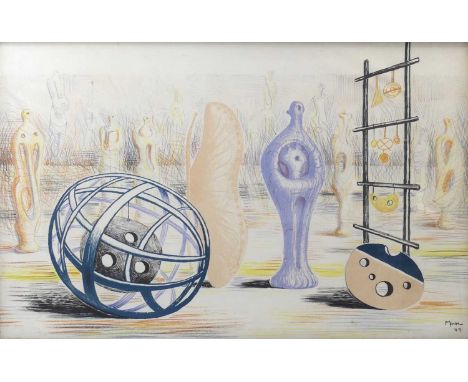 Henry Moore OM CH FBA (1898-1986) - Sculptural Objects, lithograph in colours, signed and dated '49 in the stone, printed by 