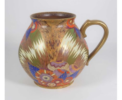 An Art Deco Carltonware 'Floral Comets' pattern ceramic jug, h.17.5cmFinely crazed throughout (visible on close inspection, m