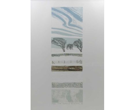 Brenda Hartill (b.1943) - Winter Variations IV, etching and aquatint on wove paper, signed, dated '86 and numbered '190/200' 