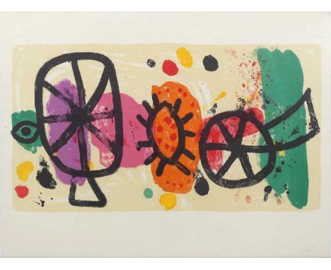 Alan Davie CBE RA HRSW (1920-2014) - Italian Image, lithograph in colours, numbered '665' in pencil lower right, visible shee