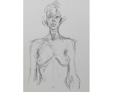 Alberto Giacometti (Swiss, 1901-1966) - Bust of a Nude, Derriere Le Miroir No. 127, lithograph, 1961, sheet 38 x 27.5cm