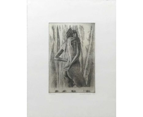 Mark Clark (b.1959) - Standing female nude, etching, signed, dated '99 and numbered '83/120' in pencil to the margin, sheet 3