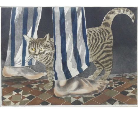 Richard Bawden (1936-2024) - Midnight Visitor, etching with aquatint, signed and numbered '11/75' in pencil to the margin, vi