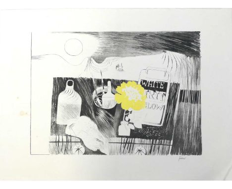 Mary Fedden RA (1915-2012) - Etching Table (1972), lithograph in colours, printer's proof, signed in pencil lower right, unfr