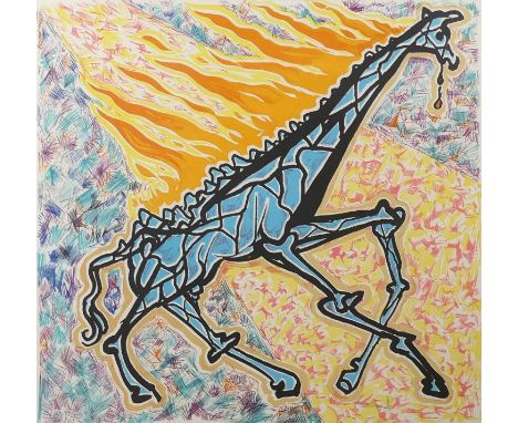 Salvador Dalí (Spanish, 1904-1989) - Le Girafe en Feu, lithograph in colours on Arches paper, signed and numbered '111/250' i