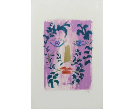 § John Piper CH (1903-1992) - Foliate Head (Levinson 256), lithograph in colours on wove paper, 1976, signed in pencil lower 