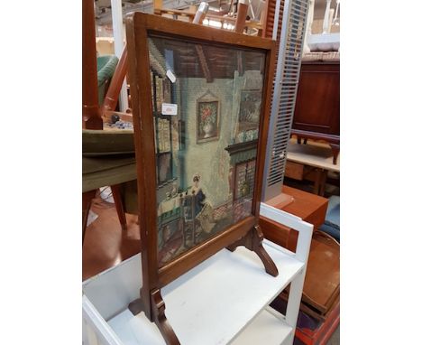 A TAPESTRY FIRE SCREEN