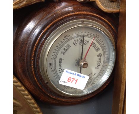 ROUND OAK BAROMETER, D17CM     R