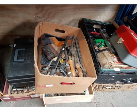 FIVE BOXES OF TOOLS