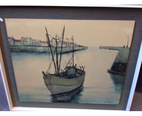 PRINT OF A BOAT H70cm   Rf