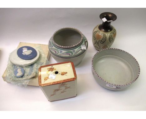 Poole pottery bowl together with other ceramics 