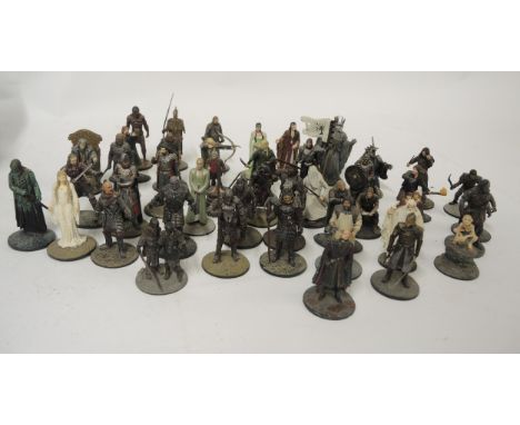Quantity of diecast metal Eaglemoss NLP Lord of the Rings figures, quantity of NLP plastic Lord of the Ring figures and other