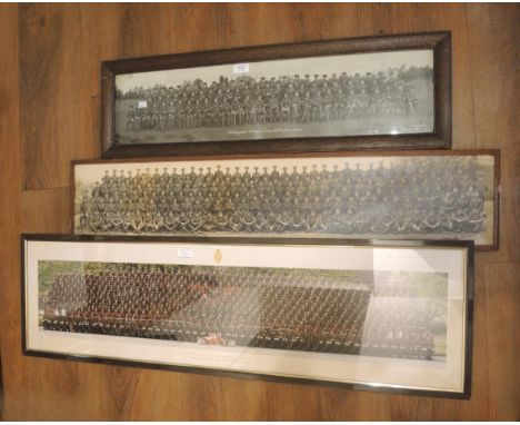 Three various framed regimental photographs, together with a framed colour print of Sir Redvers Buller and a Queen Victorian 