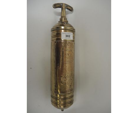 Early 20th Century Pyrene fire extinguisher with brass case and handle, together with a cased air grinder type 04 by Desontte