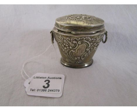 Silver lidded trinket box