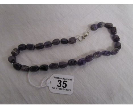 Amethyst beaded necklace