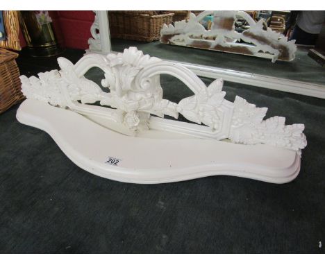 Painted mahogany wall shelf