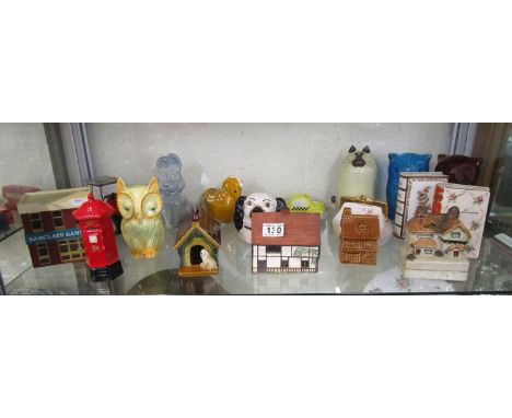 Shelf of money boxes