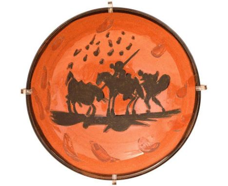 Pablo Picasso (1881-1973) Picador (1953)  ceramic - number 120 from an edition of 500  16.5 cm oval  16½ x 16½cm (6 x 6in)  N