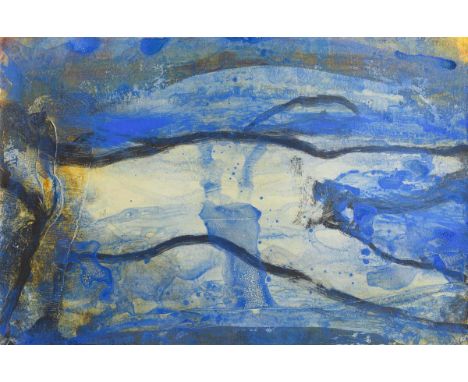 Hughie O'Donoghue RA (b.1953) Course of the Diver mixed media on card signed lower left 38 x 58cm (15 x 23in) Purdy Hicks Gal